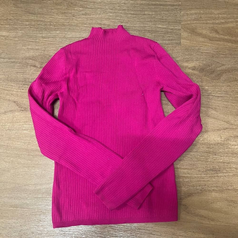 Aritzia Fuchsia Turtleneck Sweater